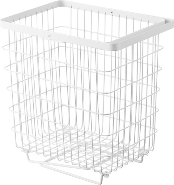 折り畳み脚付きランドリーバスケット タワー ホワイト