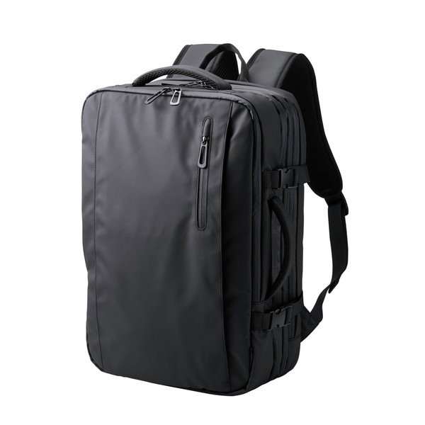 リュック バックパック 大容量 収納拡張機能 33L A4 15.6インチノートPC 収納可 通勤 通学 出張 ビジネスリュック キャリーオン仕様 ブラック BM-XBPEX01BK