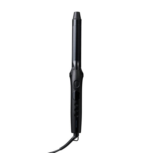カール ヘアアイロン コテ 25mm カールアイロン 120~200℃（5段階調節） 立ち上り約35秒 自動電源OFF 温度メモリー 温度ロック 海外対応 専用ポーチ付 ブラック TM362A-K