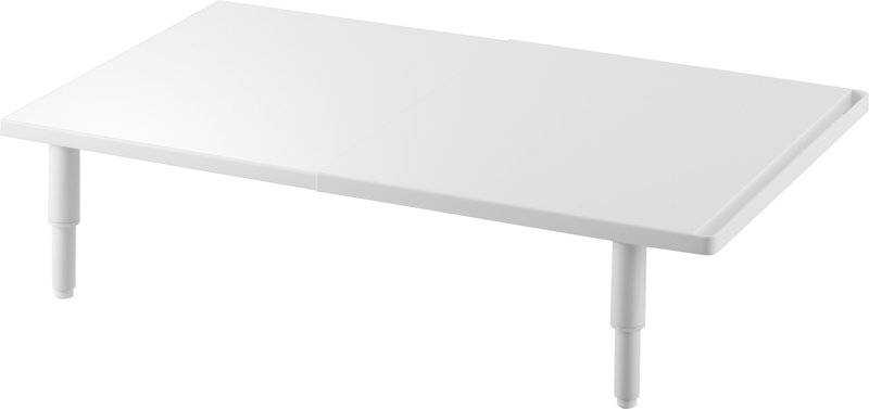 カウンターに載せられる伸縮食洗機ラック タワー ロータイプ ホワイト