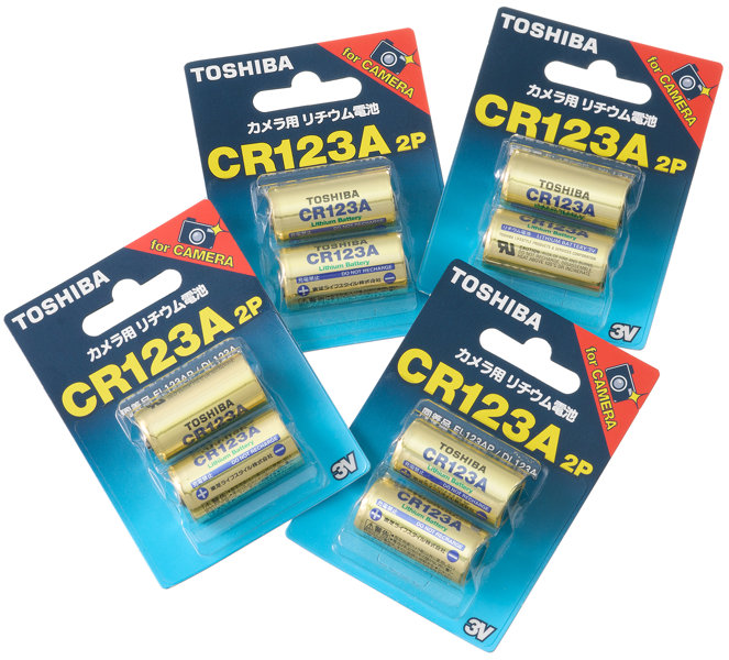 東芝 TOSHIBA 電池まとめパック カメラ用リチウム電池 X-CR123A 8P 8個（2P×4） カメラ リチウム電池 電池 水銀0使用