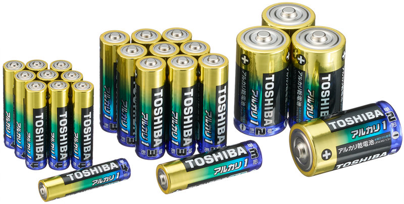 東芝 X-JOUBI SET4 アルカリ乾電池 単2形（4P×1） / 単3形（2P×5） / 単4形（2P×5） 24個セット ［ LR14AN 4MP / LR6AN 2KP / LR03AN 2KP アルカリ乾電池 まとめ買い ］