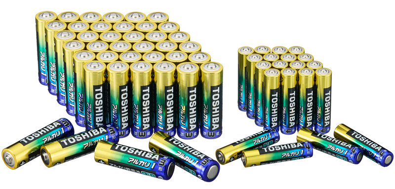 東芝 X-JOUBI SET8 アルカリ乾電池 単3形（2P×20） / 単4形（2P×10） 60個セット ［ LR6AN 2KP / LR03AN 2KP アルカリ乾電池 まとめ買い ］