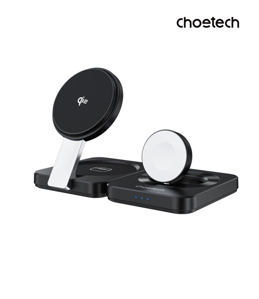 CHOETECH チョエテック 3-in-1 折りたたみ式スタンド Qi2ワイヤレス充電対応 T636-F