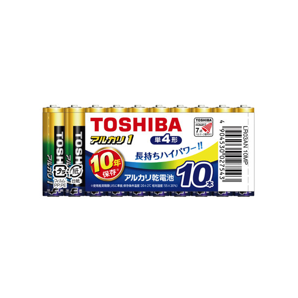 東芝 TOSHIBA LR03AN10MP アルカリ1 アルカリ乾電池 単4形 10本入り