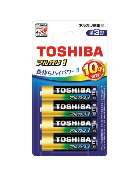 東芝 TOSHIBA LR6AN4BP アルカリ1 アルカリ乾電池 単3形 4本入り
