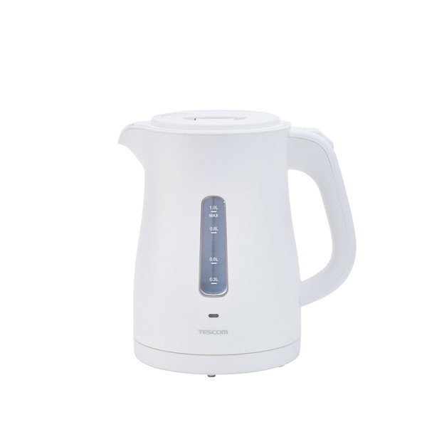 電気ケトル 1.0L 【 1200W急速沸騰 転倒お湯もれ防止 空焚き防止 蒸気抑制構造 】 自動OFF 二重構造 電気ポット ホワイト TKE30A-W 5,348円