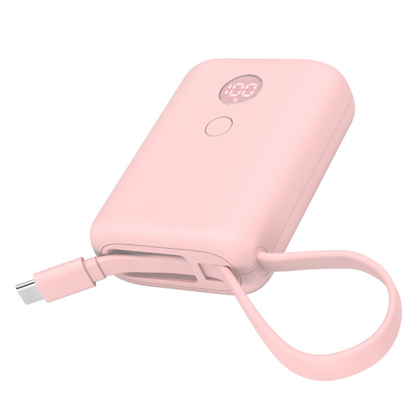 USB-Cケーブル内蔵1万35Wモバイルバッテリー シェルピンク MOT-MB10004-ECPK 4,987円