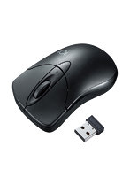 サンワサプライ 静音ワイヤレスブルーLEDマウス イオプラス ブラック MA-IPWBS302BK