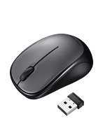 サンワサプライ 静音ワイヤレスブルーLEDマウス ダークシルバー MA-WBS311DS