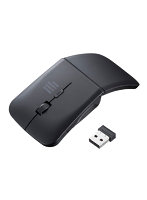 サンワサプライ 静音ワイヤレス IR LEDマウス 3ボタン 薄型 ブラック MA-WIS3117BK