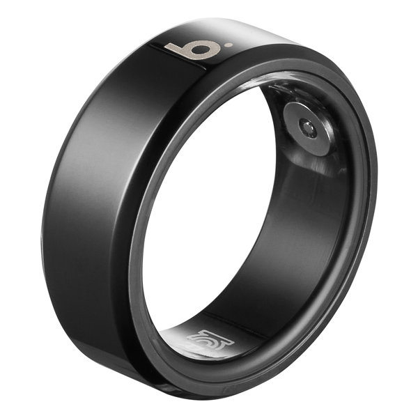 スマートリング Stainless steel Black- 11 size(20.7mm) 健康・睡眠管理 B113SBKRNG
