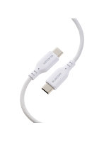 USB Type-C ケーブル 60W 1m PD対応 柔らか高耐久 シリコン＆ナイロンメッシュ iPhone iPad Galaxy 各種対応 ホワイト MPA-CCECSM10WH