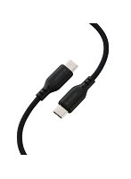 USB Type-C ケーブル 60W 2m PD対応 柔らか高耐久 シリコン＆ナイロンメッシュ iPhone iPad Galaxy 各種対応 ブラック MPA-CCECSM20BK