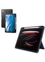 iPad Air ケース 11インチ （ M3 / M2 ） / 10.9インチ 第5世代 第4世代 ソフト Apple Pencil収納 スタンド機能付き ブラック TB-A25MUCSTBK