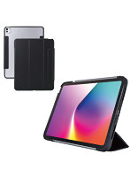 iPad Pro ケース 13インチ （ M4 ） マグネット式フラップ カバー 2アングル スタンド オートスリープ機能 軽量 薄型 耐衝撃 背面クリア ブラック TB-A25PLWVFCBK