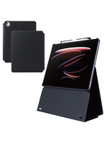 iPad Pro ケース 13インチ （ M4 ） 高さ調整フラップ カバー Apple Pencil収納 フリーアングル スタンド オートスリープ機能 ブラック TB-A25PLWVH2BK
