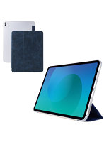 iPad Pro ケース 13インチ （ M4 ） マグネット式フラップ カバー 2アングル スタンド オートスリープ機能 軽量 薄型 背面クリア ネイビー TB-A25PLWVNV