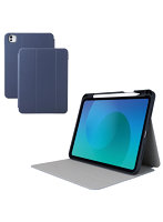 iPad Pro ケース 11インチ （ M4 ） マグネット式フラップ カバー Apple Pencil収納 フリーアングル スタンド オートスリープ機能 衝撃吸収 ネイビー TB-A25PMSANV