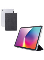 iPad Pro ケース 11インチ （ M4 ） ファブリックフラップ カバー 2アングル スタンド オートスリープ機能 軽量 薄型 背面クリア ブラック TB-A25PMWVCBK