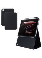 iPad Pro ケース 11インチ （ M4 ） 高さ調整フラップ カバー Apple Pencil収納 フリーアングル スタンド オートスリープ機能 ブラック TB-A25PMWVH2BK