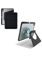 iPad ケース 11インチ （ A16 ） / 10.9インチ 第10世代 マグネット着脱フラップ カバー 360度回転 Apple Pencil収納 スタンド オートスリープ機能 ブラック TB-A25RMG360BKN