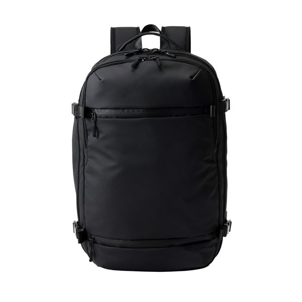 リュック 大容量 35L シューズ収納 16インチPC対応 出張 旅行 小物整理ポケット付 バックパック 180度オープン構造 ブラック BM-BPTR01BK