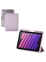 iPad mini ケース 8.3インチ （ A17 Pro ） / 第6世代 マグネット式フラップ Apple Pencil収納 2アングル スタンド オートスリープ機能 背面クリア ラベンダー TB-A25SWVJM3PU