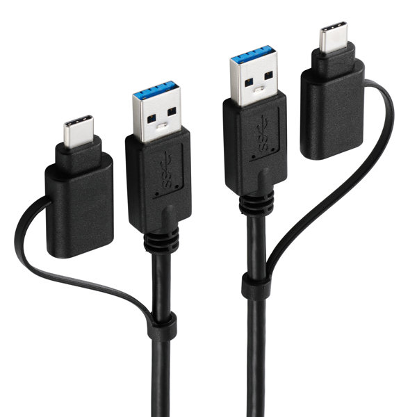 データ移行ケーブル USBリンクケーブル 1.5m Windows11/10/Mac対応 USB3.0/5Gbps 高速転送 ドラッグ＆ドロップ インストール不要 キーボード・マウス共有 黒 ECUC-TV8BK