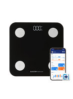 体重計 体組成計 Bluetooth/Wi-Fi対応 スマホ連動 13項目測定 体脂肪率 / BMIなど ヘルスメーター iOS/Android対応 ELECOM Healthcareアプリ連携 ブラック HCS-BTWFS01BK