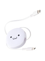 巻き取り式 充電ケーブル USB-C to USB-C 90cm PD60W データ転送対応 コンパクト収納 ホワイト×ブラック MPA-CCECRLC09WF