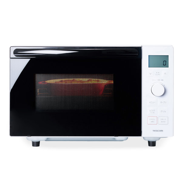 オーブンレンジ 18L フラットテーブル コンパクト オートメニュー18種 オーブン グリル 電子レンジ ホワイト TRH30A-W