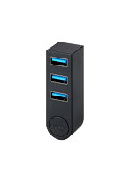 USB Type-C ハブ USB-A×3ポート USB3.2 Gen1 5Gbps コンパクト 回転コネクタ バスパワー ブラック U3HC-R030EBK