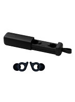 耳栓 睡眠用 遮音 二層構造 d字形状 軽量1.1g 水洗い可 ケース付き 快眠グッズ エクリア イヤープラグ デュオ ブラック HCSL-EP02BK