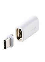 USB-C マグネット 変換アダプタ 100W PD対応 着脱式コネクタ ブレーカー内蔵 ホワイト MPA-CMAADWH