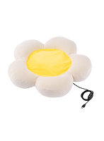 ペットヒーター クッション 犬 猫 ベッド・室内・持ち運びOK 花びら型 USB給電 モバイルバッテリー対応 2段階温度（約32/39℃） タイマー3/6h 撥水 ベージュ PET-HC02BE