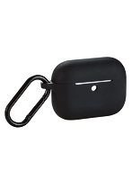 AirPods Pro 3 ケース MagSafe対応 シリコン 耐衝撃 滑りにくい カラビナ付 落下防止 ブラック AVA-AP07SCBK