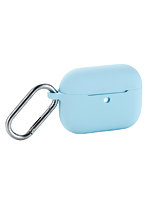 AirPods Pro 3 ケース MagSafe対応 シリコン 耐衝撃 滑りにくい カラビナ付 落下防止 ブルー AVA-AP07SCBU