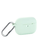 AirPods Pro 3 ケース MagSafe対応 シリコン 耐衝撃 滑りにくい カラビナ付 落下防止 グリーン AVA-AP07SCGN