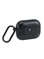 AirPods Pro 3 ケース MagSafe対応 TOUGH SLIM 耐衝撃 ロック機能 カラビナ付 落下防止 ブラック AVA-AP07TSLBK