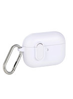 AirPods Pro 3 ケース MagSafe対応 TOUGH SLIM 耐衝撃 ロック機能 カラビナ付 落下防止 ホワイト AVA-AP07TSLWH