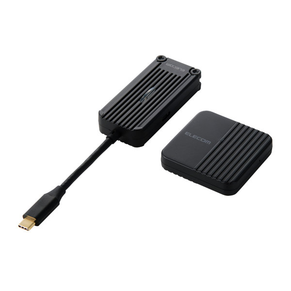 USB Type-C ワイヤレスHDMI 送受信機セット 1080p/30m転送 無線化 アプリ不要 簡単接続 テレビ/PC/スマホ対応 ブラック DH-CW4K110BK