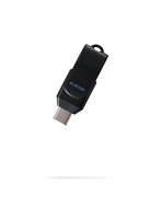 USBメモリ 32GB USB Type-C 高速転送 iPhone/iPad/Android/PC対応 回転式コネクタ ストラップホール付 セキュリティ対応 ブラック MF-CEU3032GBK/E