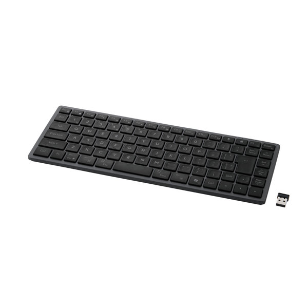テンキーレス ワイヤレスキーボード Bluetooth ＆ 無線2.4GHz両対応 日本語配列 超薄型 充電式 iPad iPhone Mac Windows対応 パンタグラフ Precisionist ブラック TK-PN1075MPBK