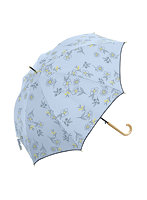 三国 MKN シルバーコーティング雨晴兼用60cmジャンプ傘 フラワースケッチ サックス S1711673