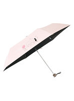 三国 MKN 遮光＆遮熱 黒コーティング傘 50cm楽ミニ バラと猫 mini ピンク S2517506