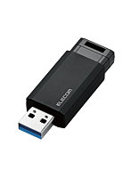 USBメモリ 256GB ノック式 キャップレス 自動収納 USB-A USB3.2 Gen1（5Gbps） 読み込み最大100MB/s LED動作ランプ ストラップホール パスワード/AES暗号化 黒 MF-PKU3256GBK