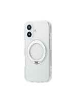 iPhone 17 ケース ハイブリッド カバー 衝撃吸収 MAGKEEP 磁力吸着ワイヤレス充電対応 回転式スタンド付 シルバー PMWA25AMGSTKSV