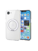 iPhone 17e / 16e ケース ハイブリッド カバー 衝撃吸収 MAGKEEP 磁力装着ワイヤレス充電対応 回転式スタンド付 極限保護 シルバー PMWA26SMGSTKSV