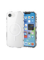 iPhone 17e / 16e ケース ハイブリッド カバー 衝撃吸収 MAGKEEP 磁力装着ワイヤレス充電対応 ストラップホールシート付 TOUGH SLIM LITE クリア PMWA26STSLA3MCR